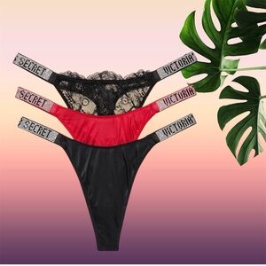 VS VERY SEXY Shine Strap Thong Panty Box Set